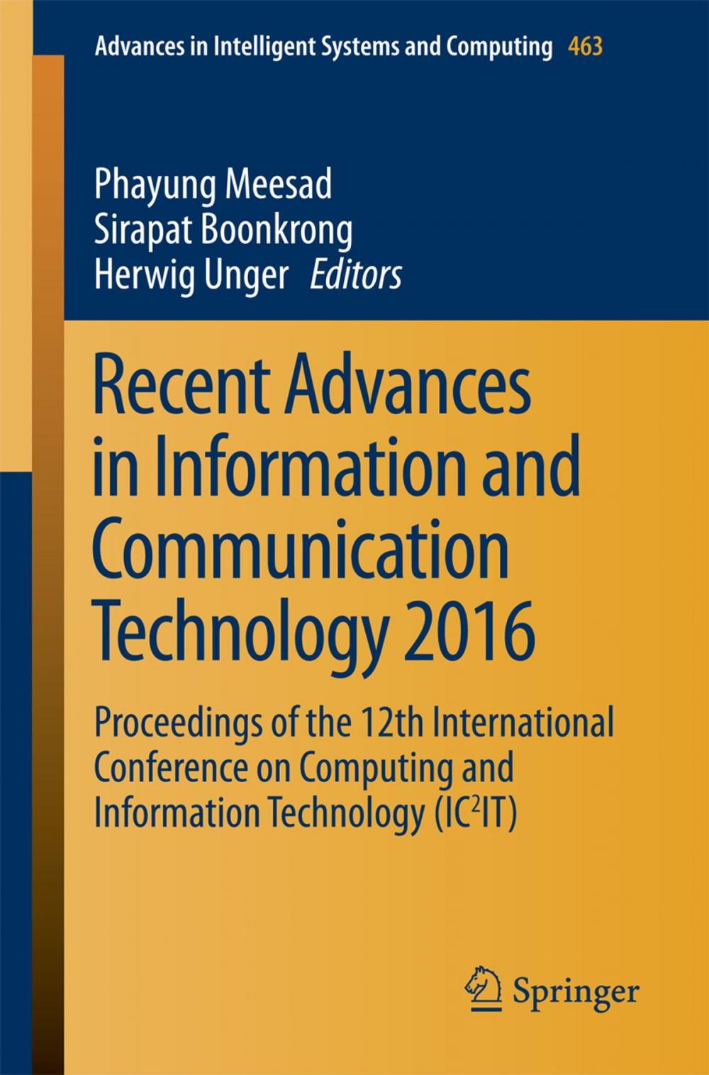 Big bigCover of Recent Advances in Information and Communication Technology 2016