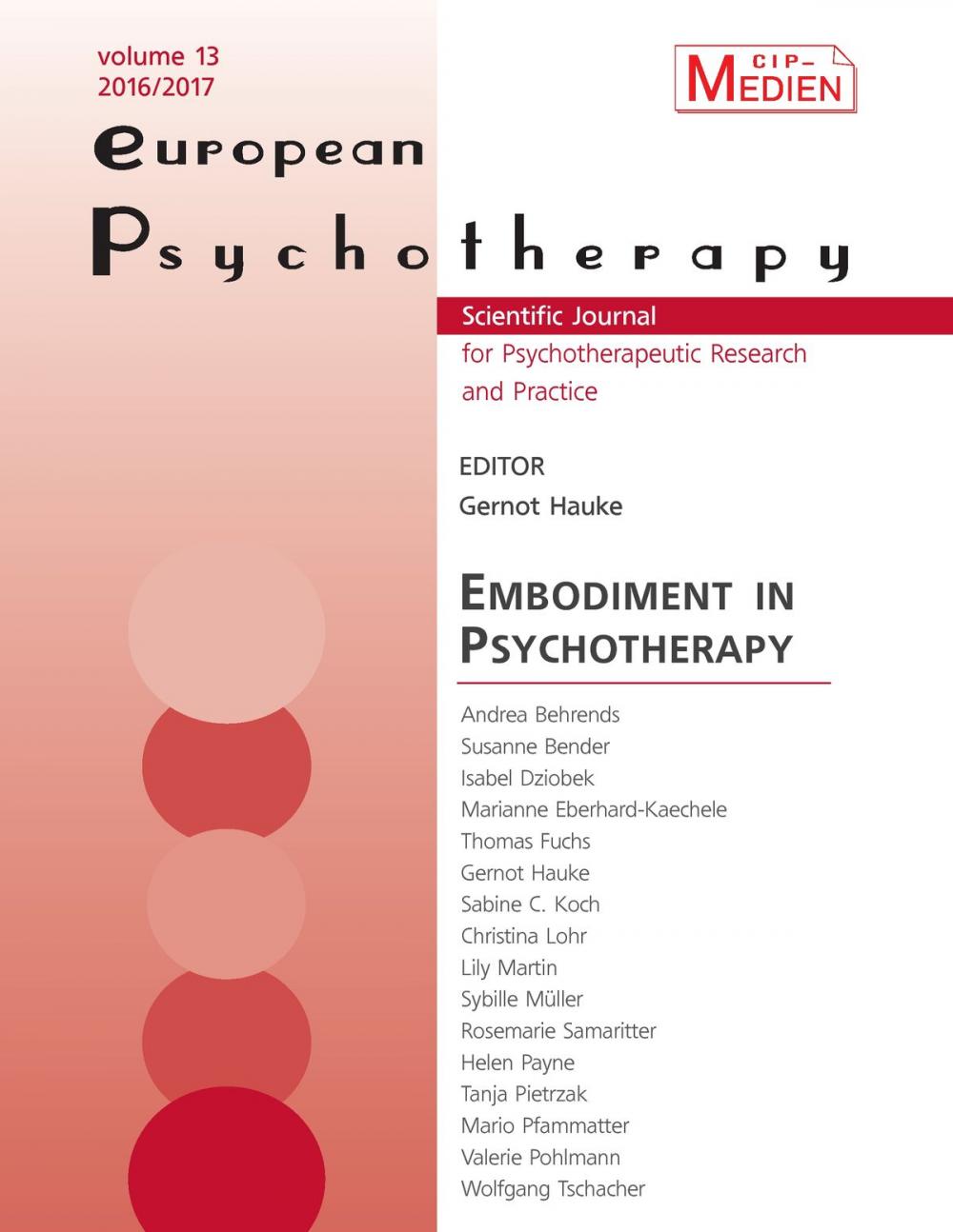 Big bigCover of European Psychotherapy 2016/2017