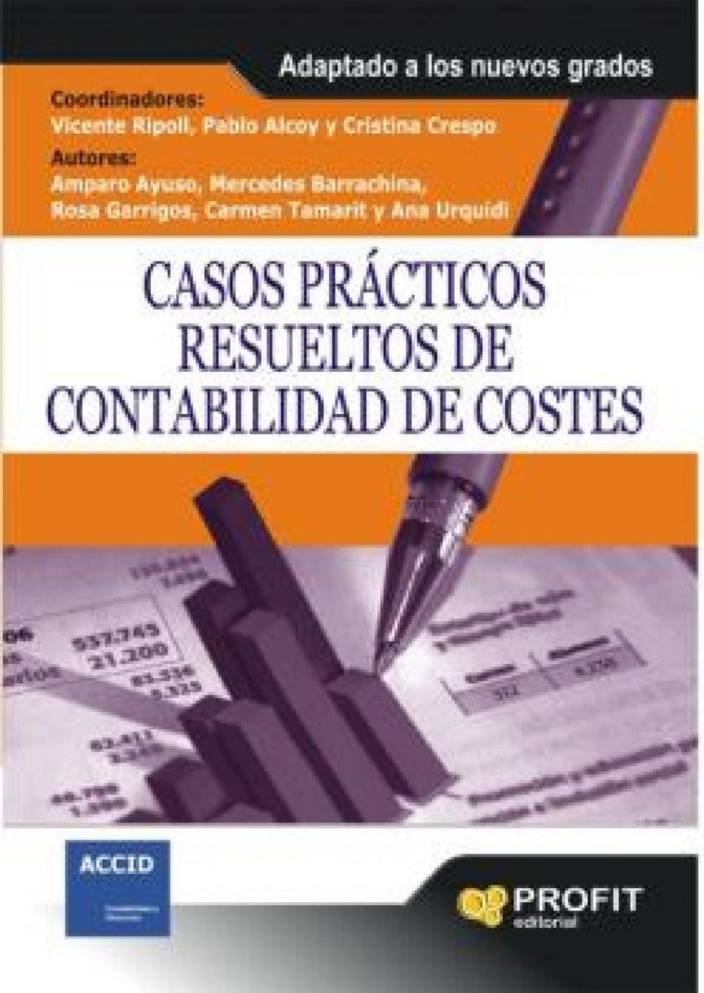 Big bigCover of Casos prácticos resueltos de contabilidad de costes.