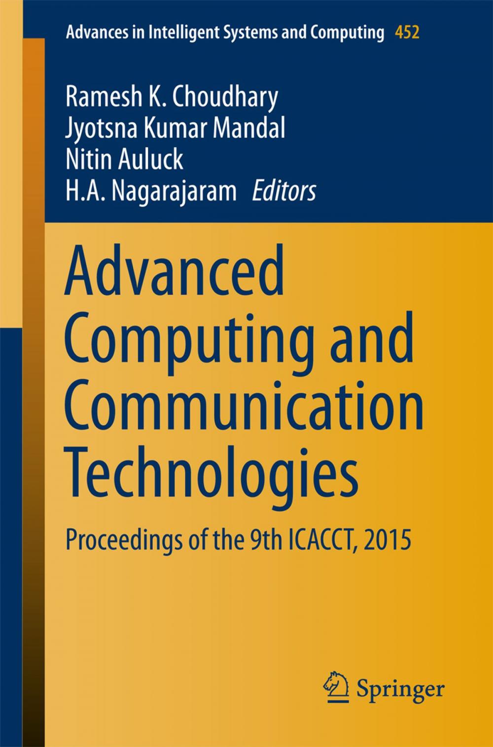 Big bigCover of Advanced Computing and Communication Technologies