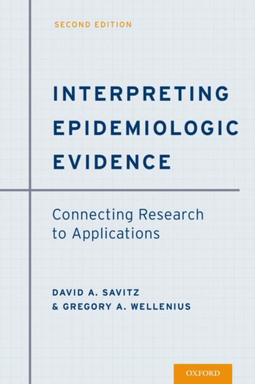 Cover of the book Interpreting Epidemiologic Evidence by David A. Savitz, Gregory A. Wellenius, Oxford University Press