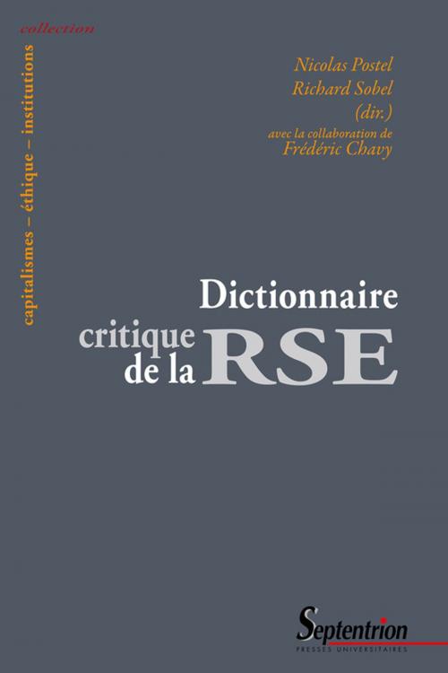 Cover of the book Dictionnaire critique de la RSE by Collectif, Presses Universitaires du Septentrion