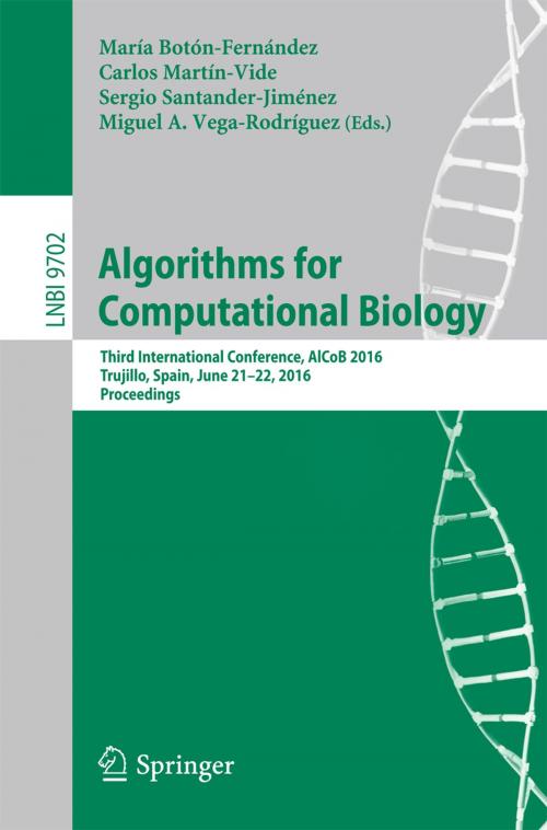 Cover of the book Algorithms for Computational Biology by , Springer International Publishing