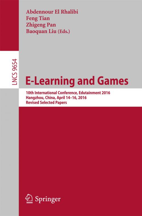 Cover of the book E-Learning and Games by , Springer International Publishing