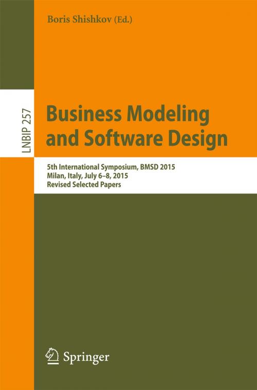 Cover of the book Business Modeling and Software Design by , Springer International Publishing