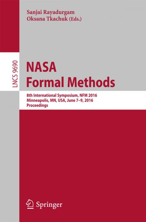 Cover of the book NASA Formal Methods by , Springer International Publishing