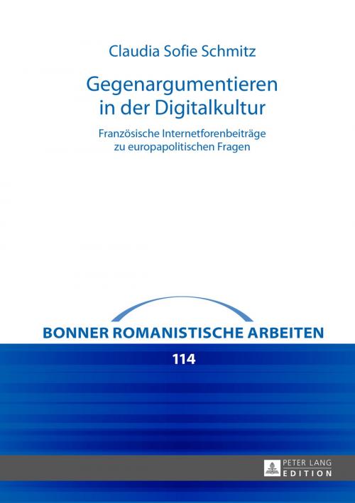 Cover of the book Gegenargumentieren in der Digitalkultur by Claudia Schmitz, Peter Lang