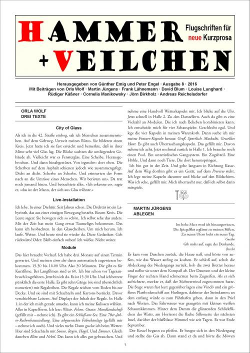 Cover of the book Hammer + Veilchen Nr. 8 by , Emig, Günther