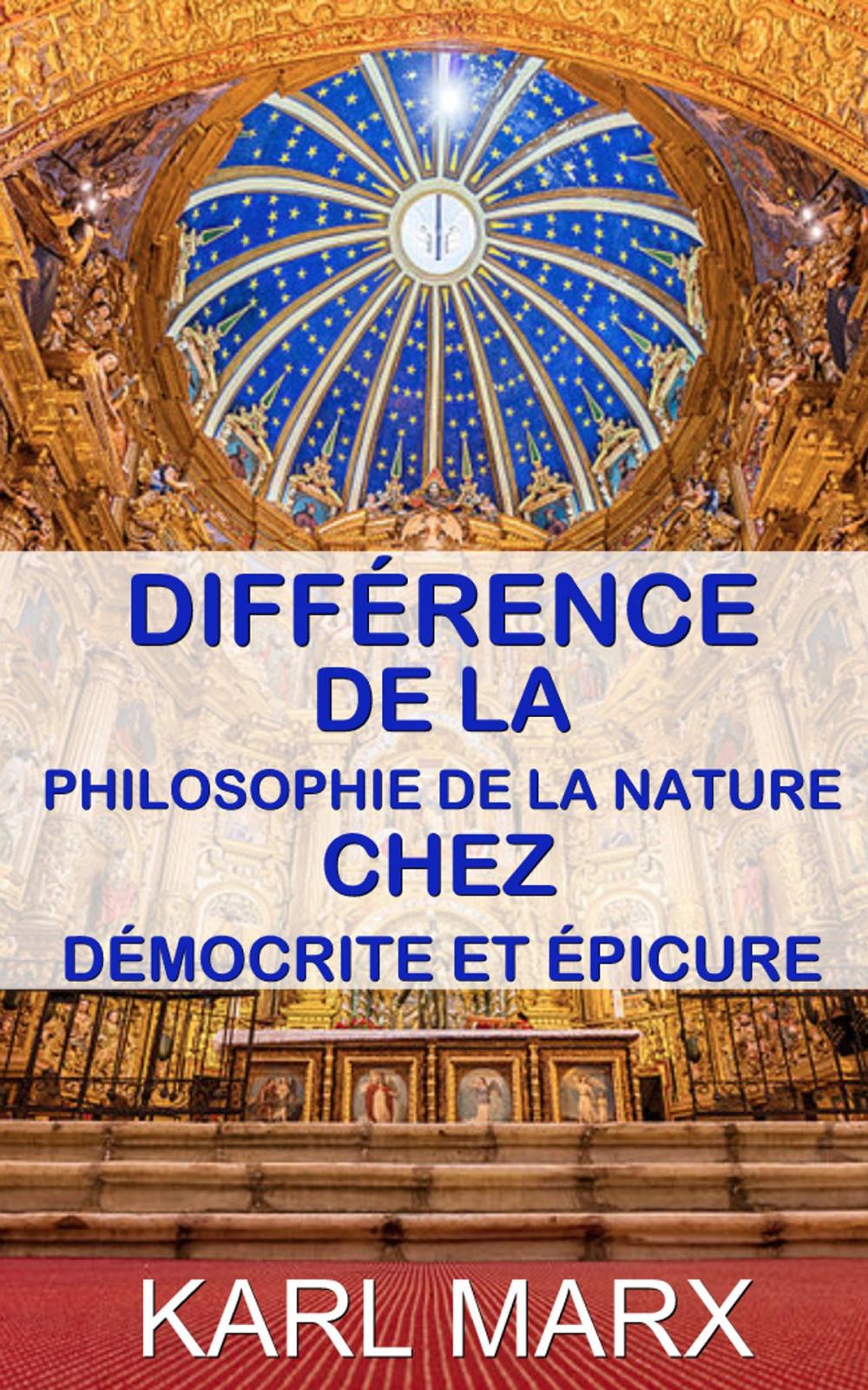 Big bigCover of Différence de la philosophie de la nature chez Démocrite et Épicure