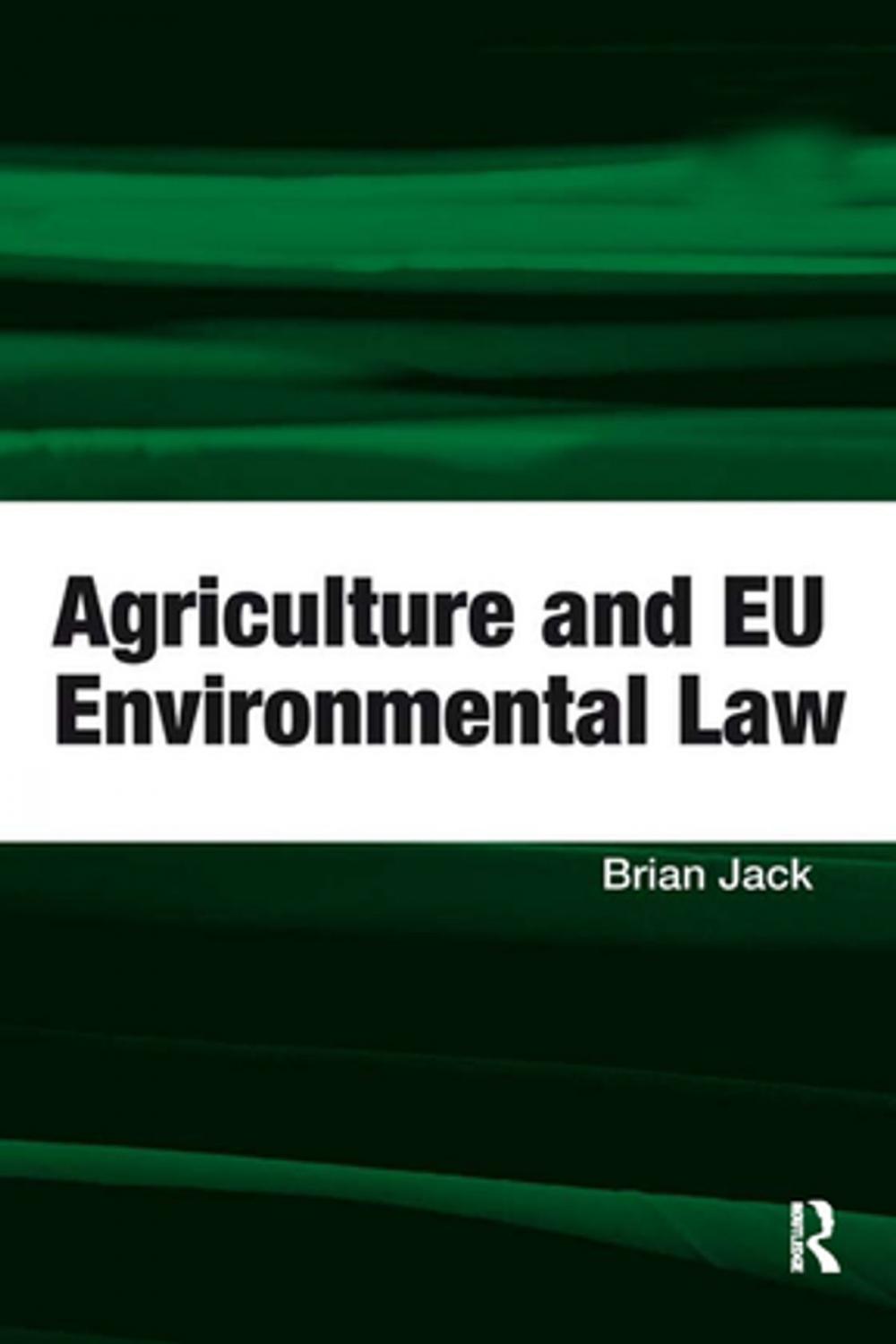 Big bigCover of Agriculture and EU Environmental Law