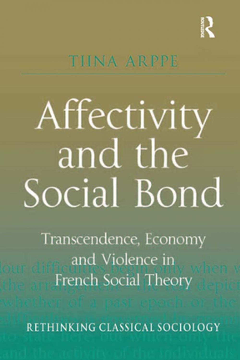 Big bigCover of Affectivity and the Social Bond