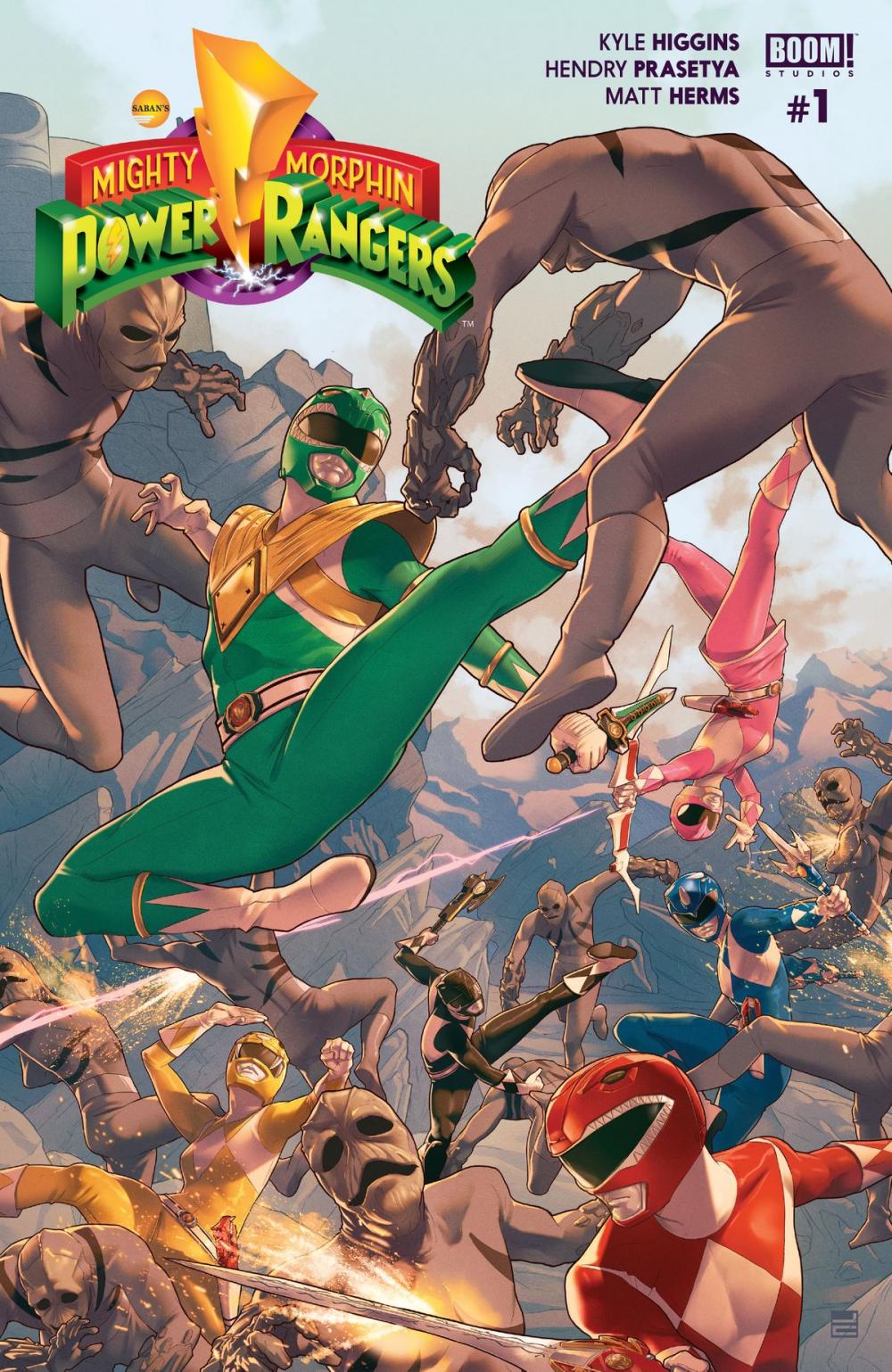 Big bigCover of Mighty Morphin Power Rangers #1