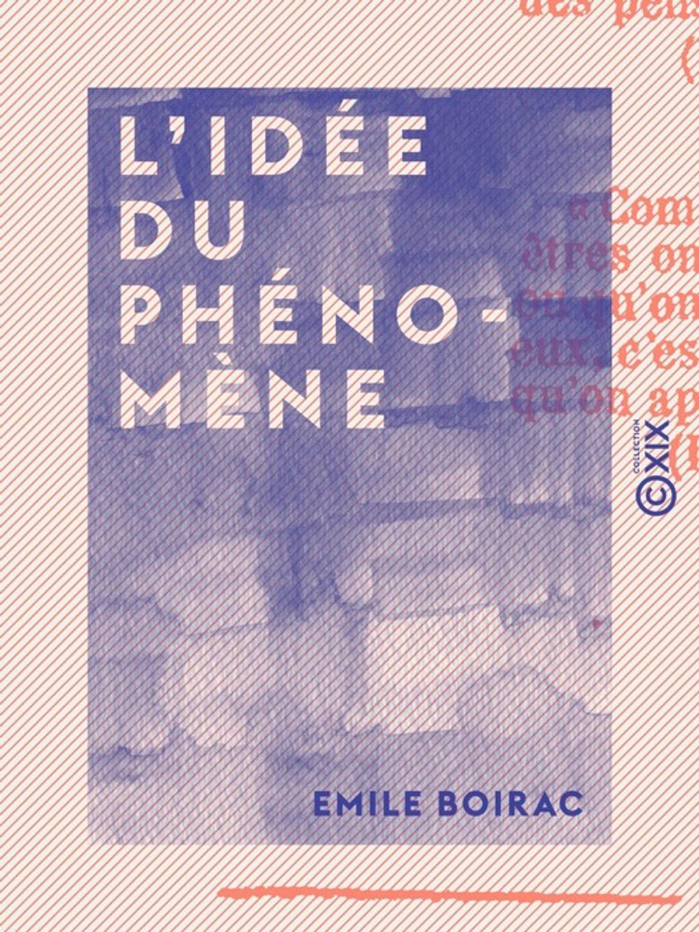 Big bigCover of L'Idée du phénomène