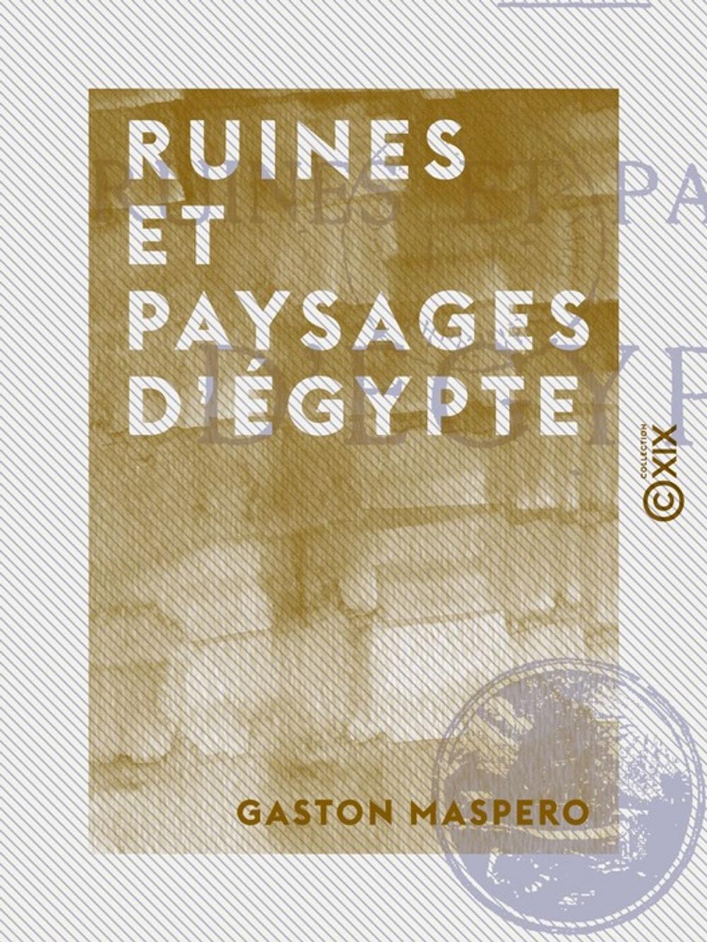 Big bigCover of Ruines et paysages d'Égypte