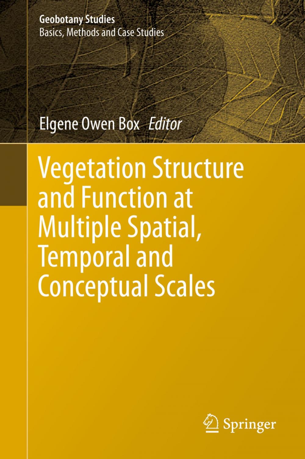 Big bigCover of Vegetation Structure and Function at Multiple Spatial, Temporal and Conceptual Scales