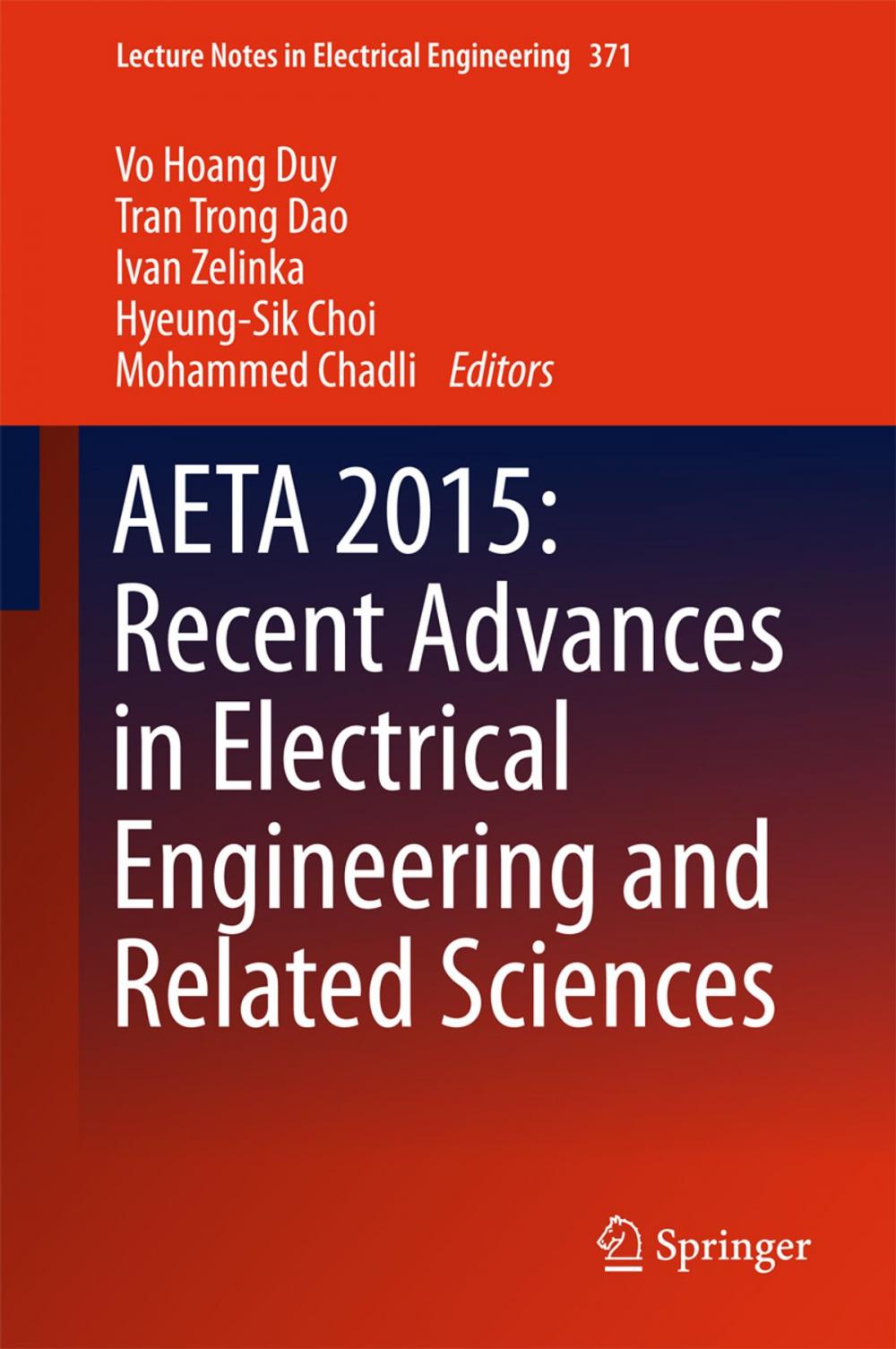 Big bigCover of AETA 2015: Recent Advances in Electrical Engineering and Related Sciences