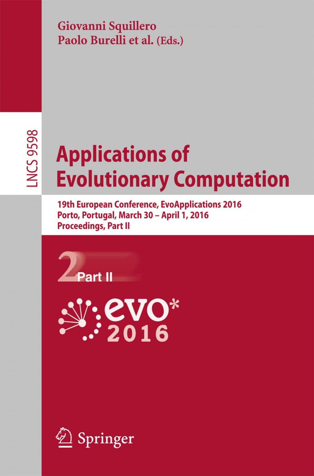 Big bigCover of Applications of Evolutionary Computation