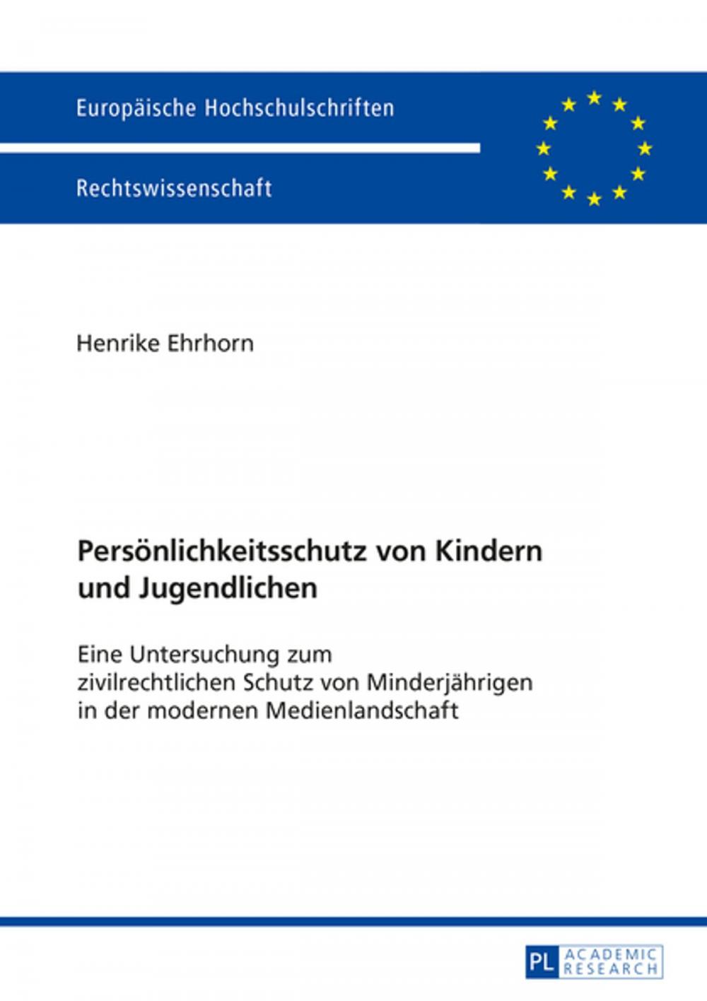 Big bigCover of Persoenlichkeitsschutz von Kindern und Jugendlichen