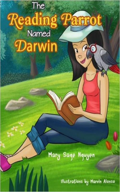 Cover of the book The Reading Parrot Named Darwin by Mary Sage Nguyen, Mary Sage Nguyen