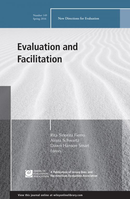 Cover of the book Evaluation and Facilitation by Rita Sinorita Fierro, Alissa Schwartz, Dawn Hanson Smart, Wiley