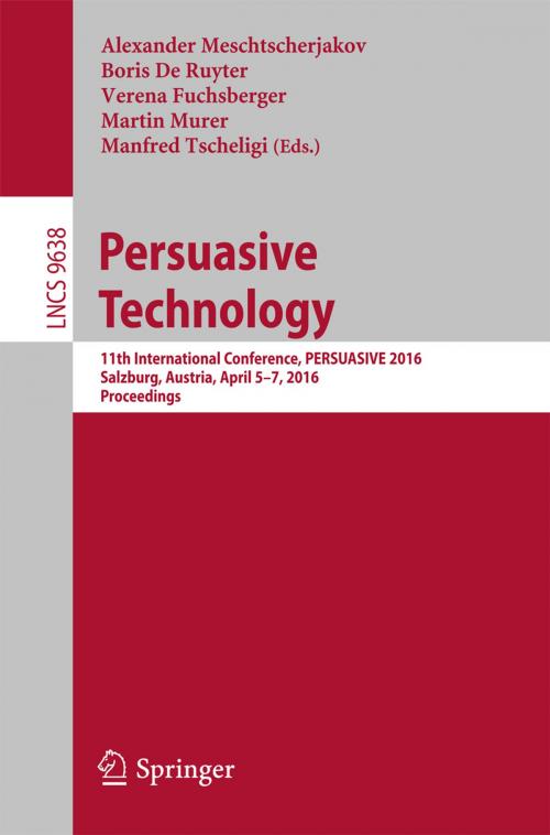 Cover of the book Persuasive Technology by , Springer International Publishing