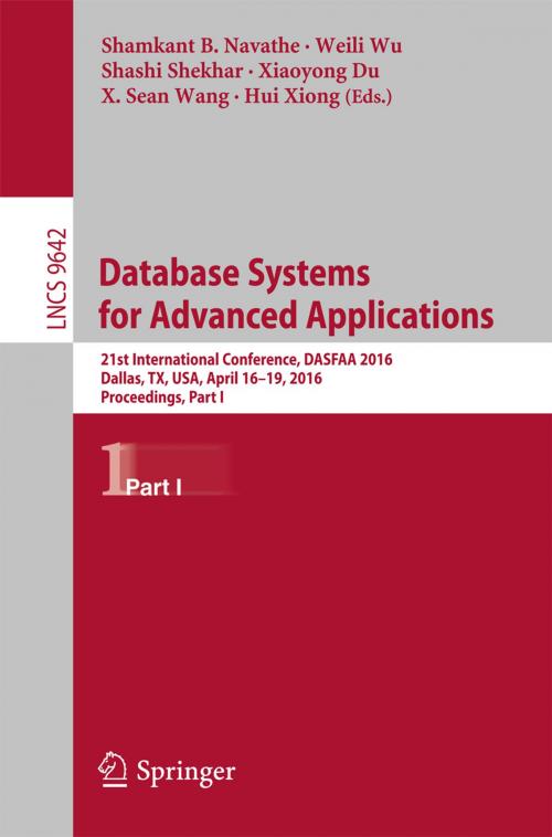 Cover of the book Database Systems for Advanced Applications by , Springer International Publishing