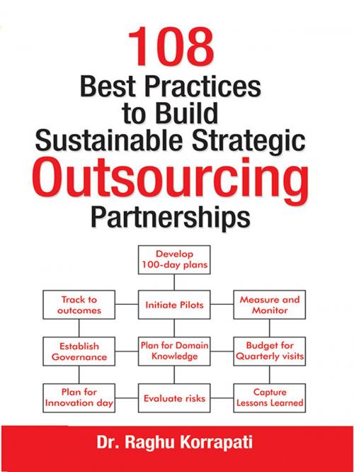 Cover of the book 108 Best Practices to Build Sustainable Strategic Outsourcing Partnerships by Dr. Raghu Korrapati, Diamond Pocket Books Pvt ltd.