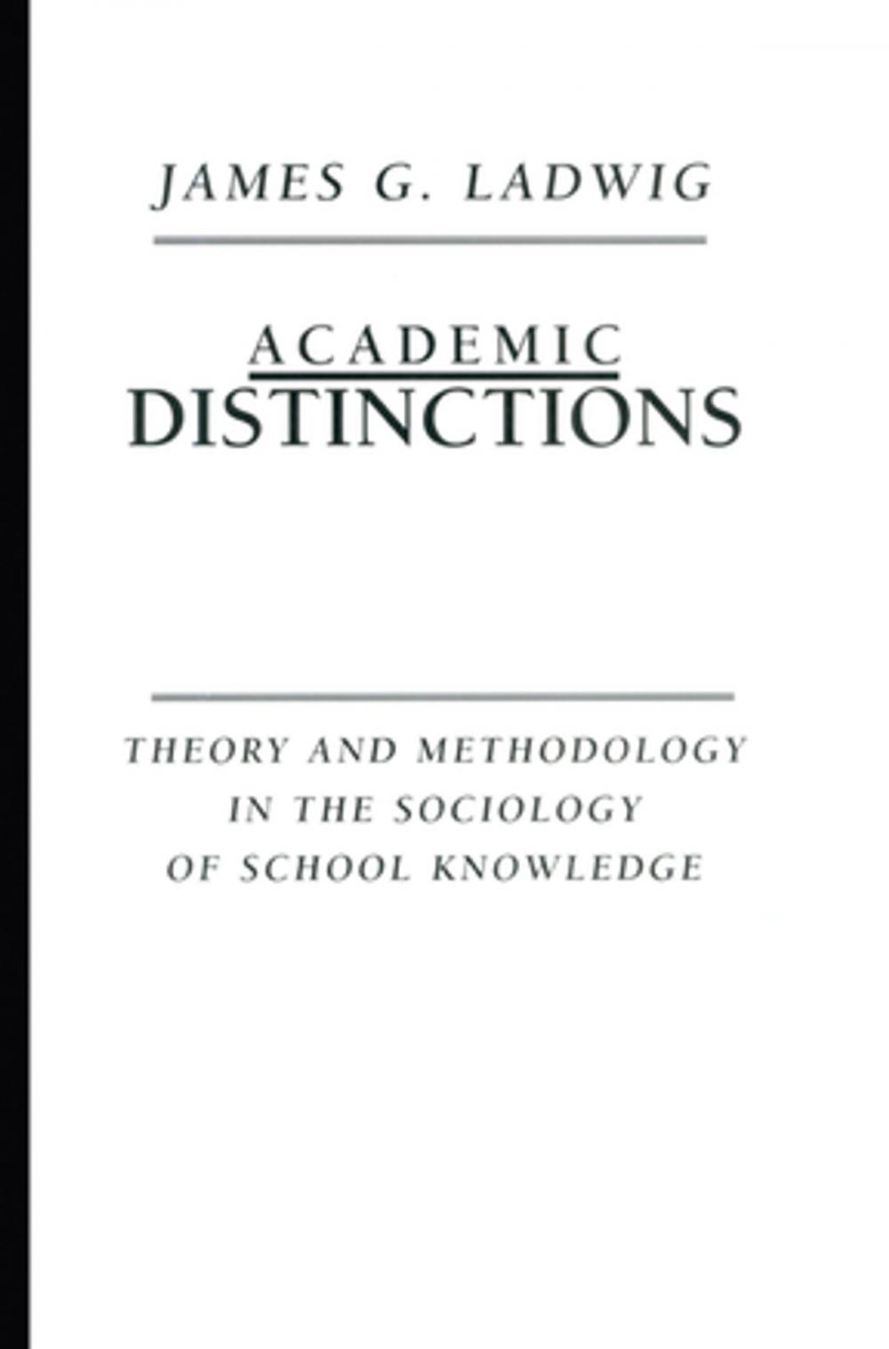 Big bigCover of Academic Distinctions