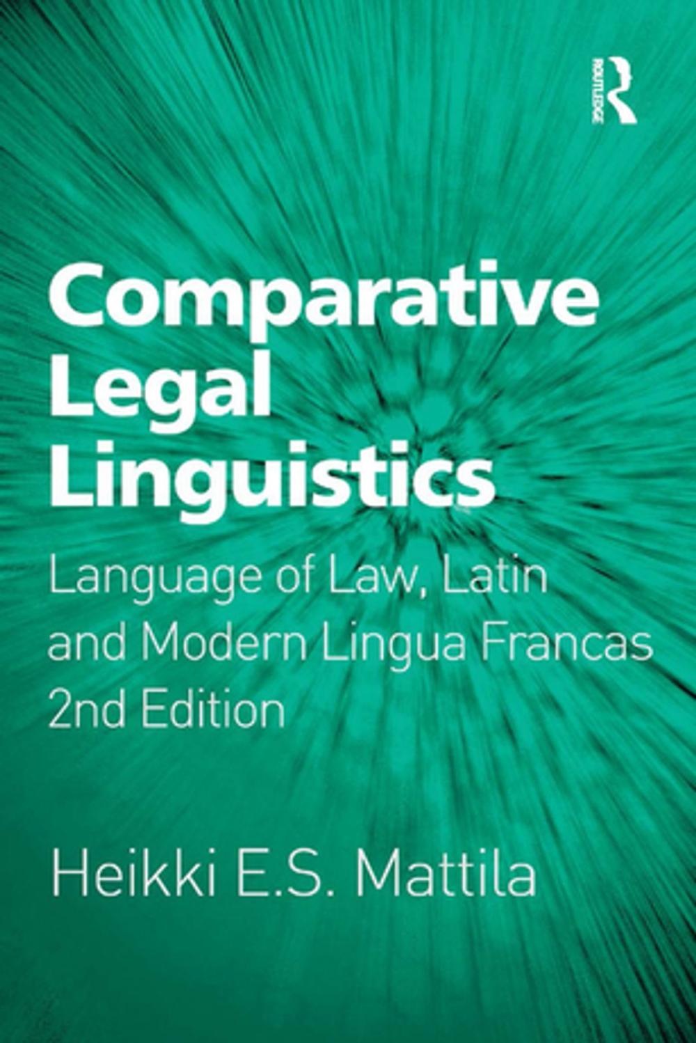 Big bigCover of Comparative Legal Linguistics