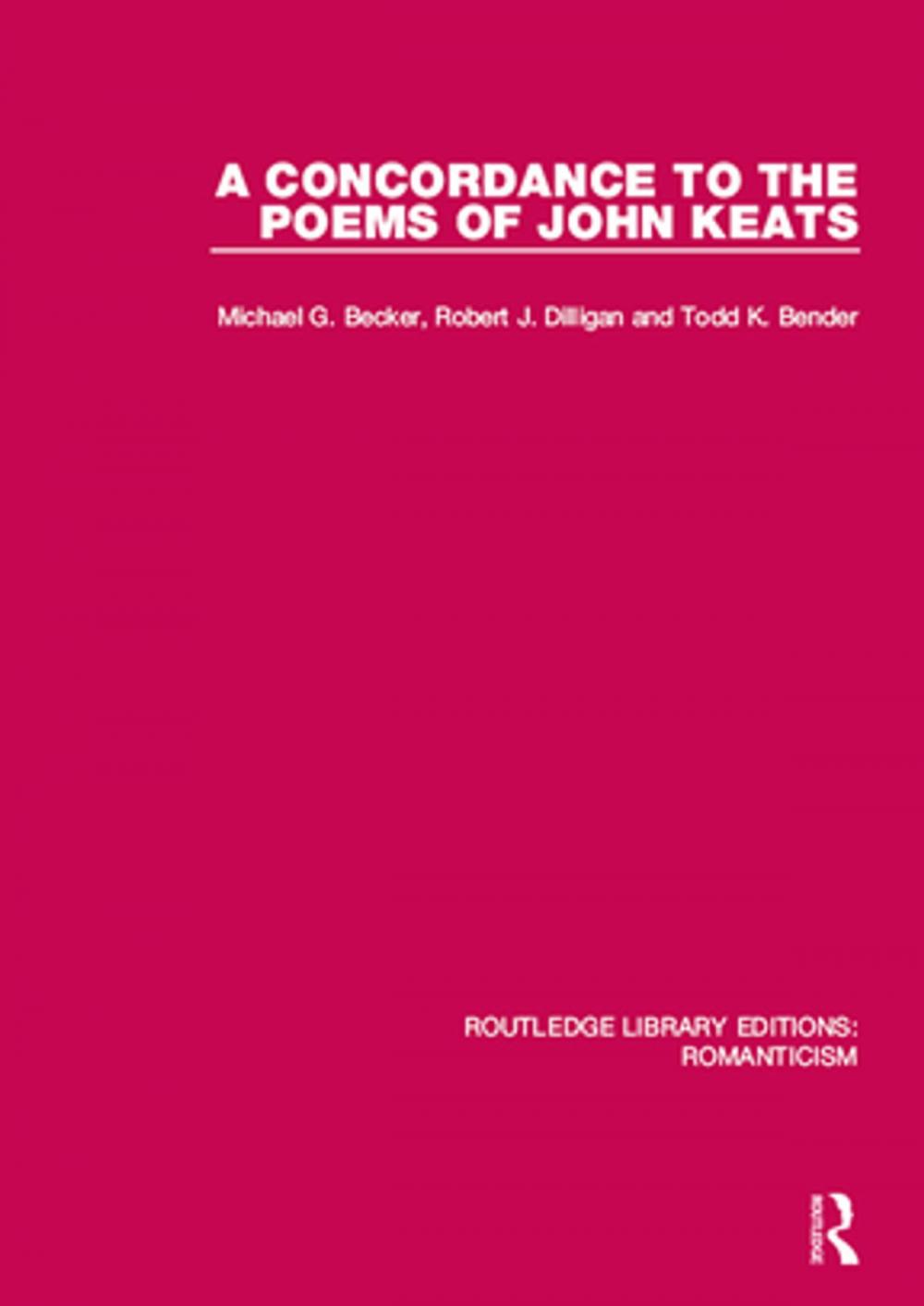 Big bigCover of A Concordance to the Poems of John Keats