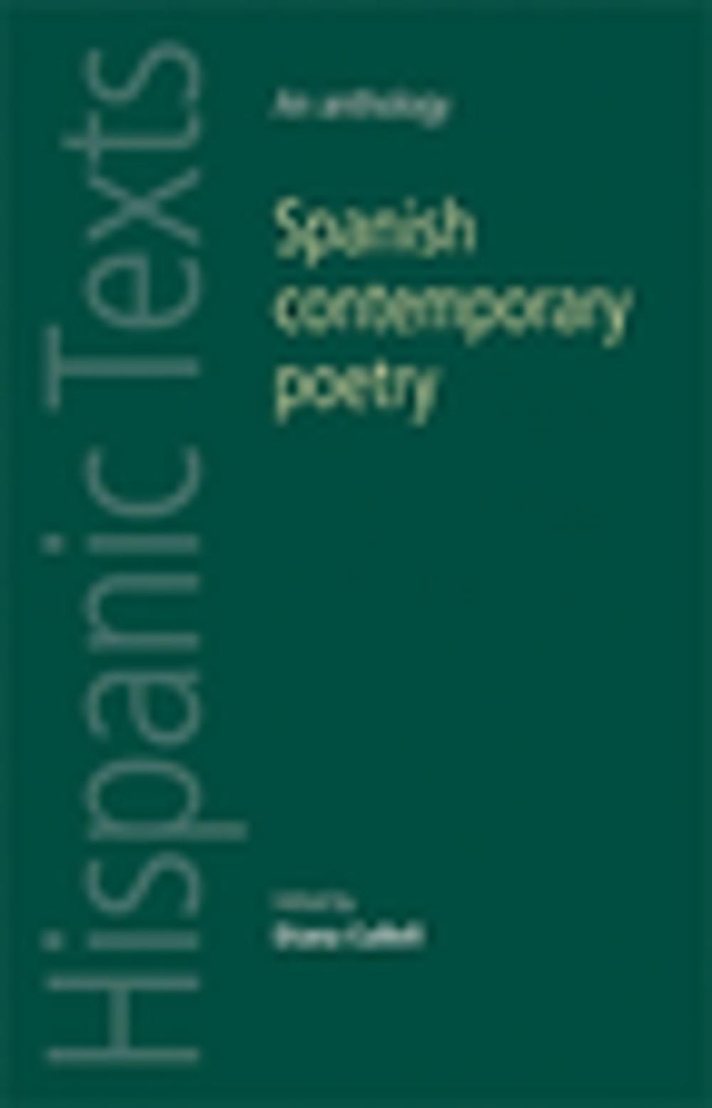 Big bigCover of Spanish contemporary poetry