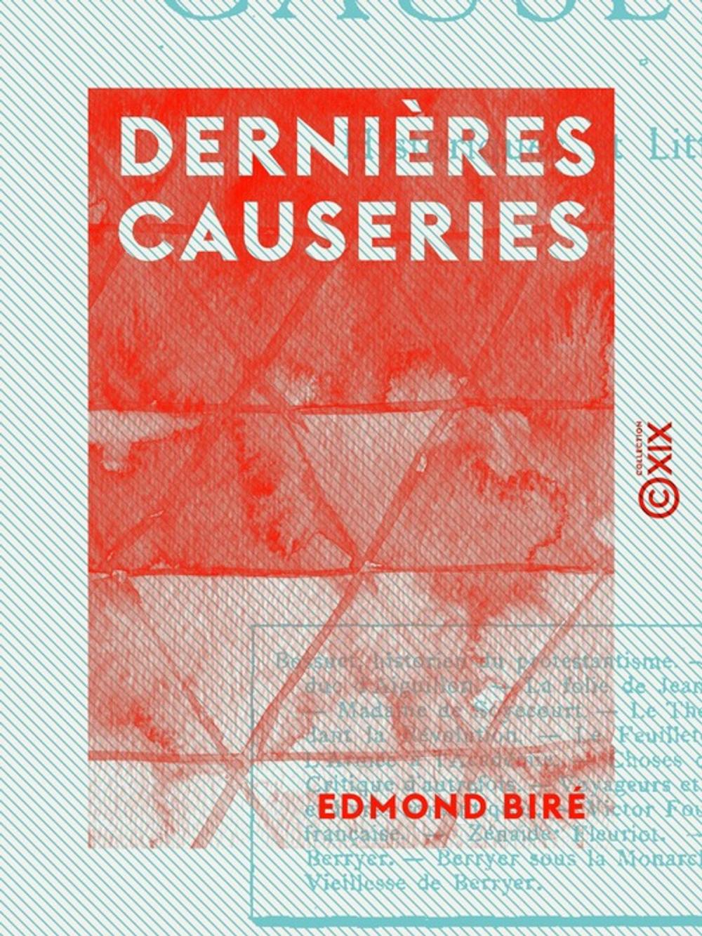 Big bigCover of Dernières causeries