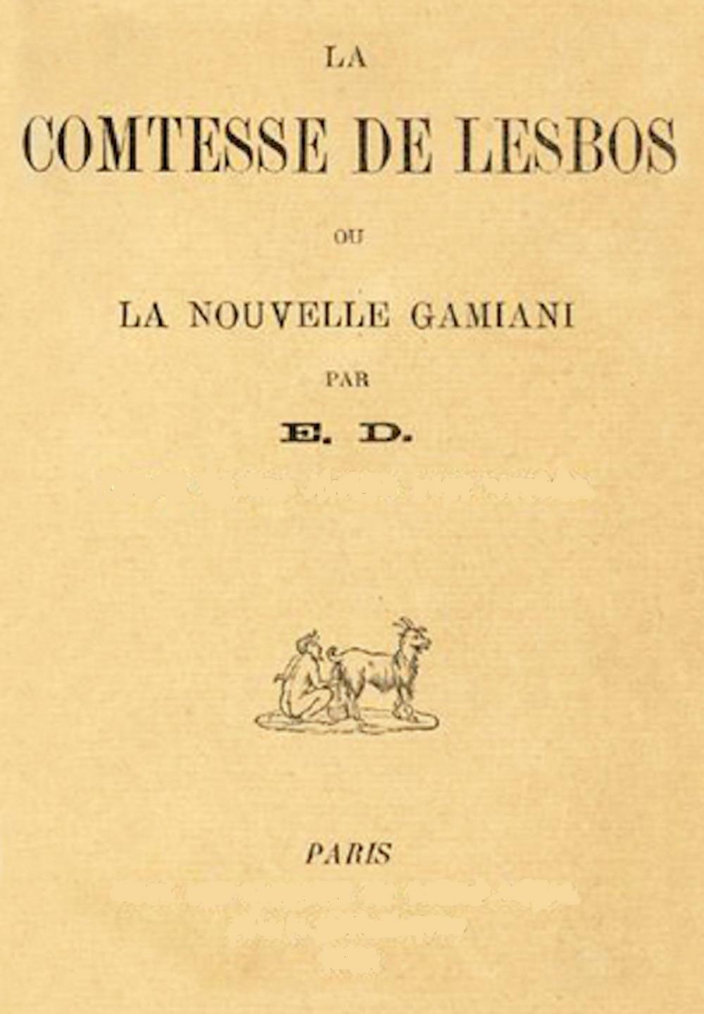 Big bigCover of La Comtesse de Lesbos ou La Nouvelle Gamiani