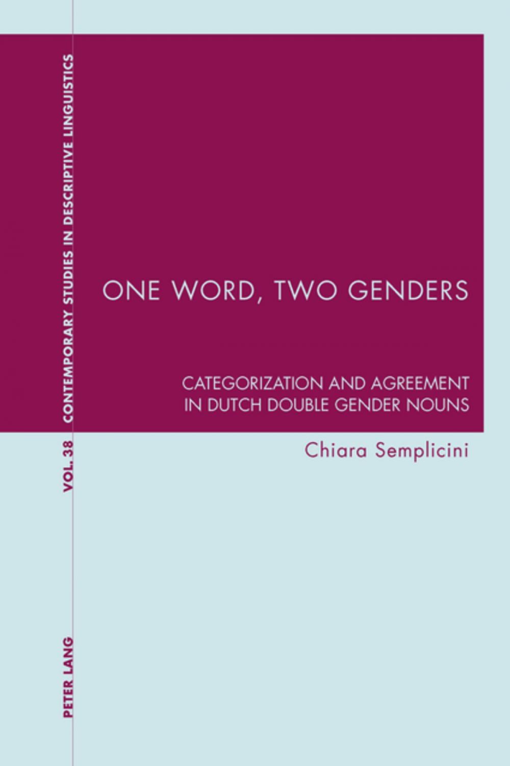 Big bigCover of One Word, Two Genders