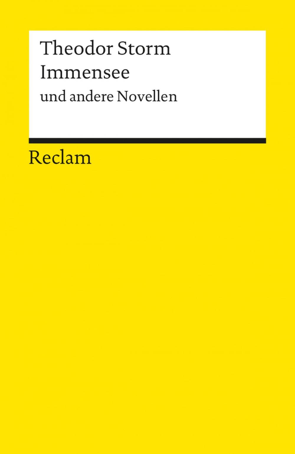 Big bigCover of Immensee und andere Novellen