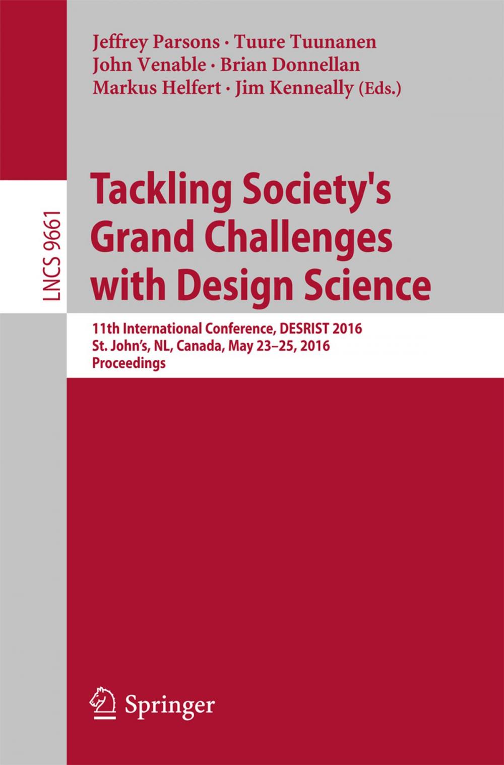 Big bigCover of Tackling Society's Grand Challenges with Design Science