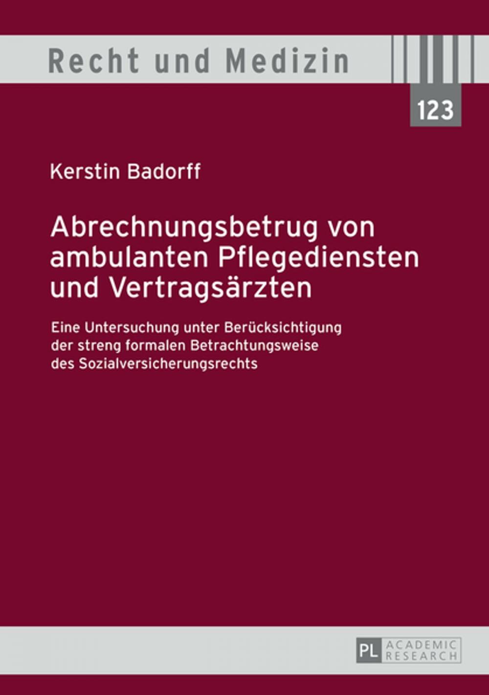 Big bigCover of Abrechnungsbetrug von ambulanten Pflegediensten und Vertragsaerzten