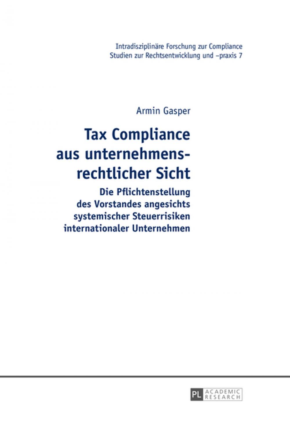 Big bigCover of Tax Compliance aus unternehmensrechtlicher Sicht