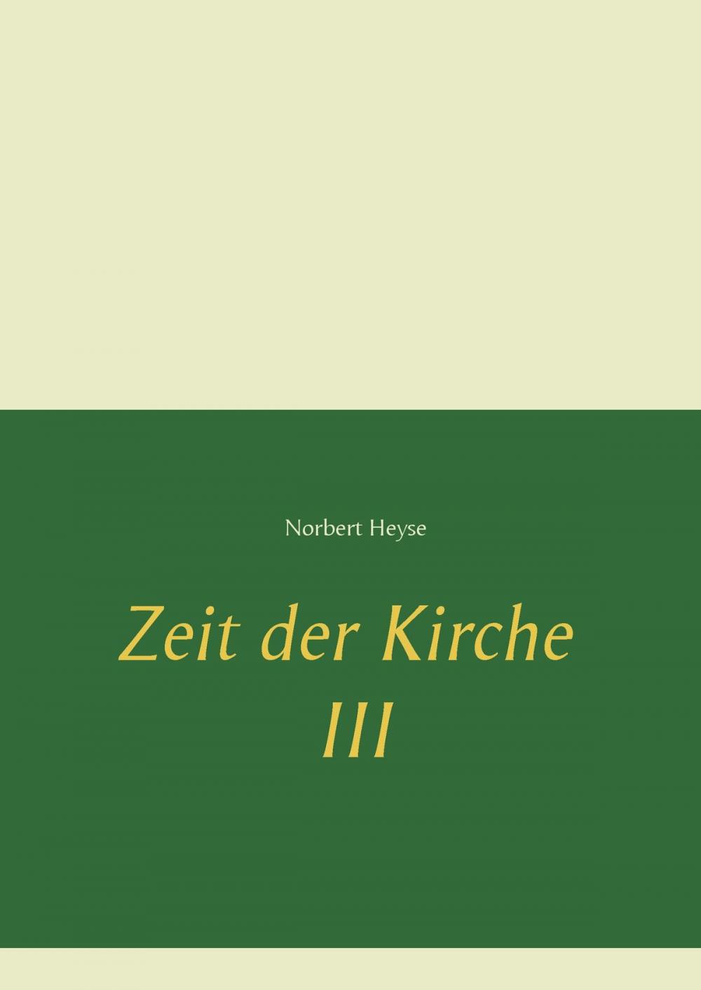 Big bigCover of Zeit der Kirche III