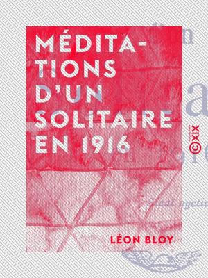 Cover of the book Méditations d'un solitaire en 1916 by Hippolyte-Adolphe Taine