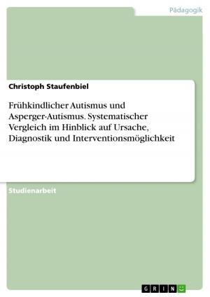 Cover of the book Frühkindlicher Autismus und Asperger-Autismus. Systematischer Vergleich im Hinblick auf Ursache, Diagnostik und Interventionsmöglichkeit by Stefan Pauly