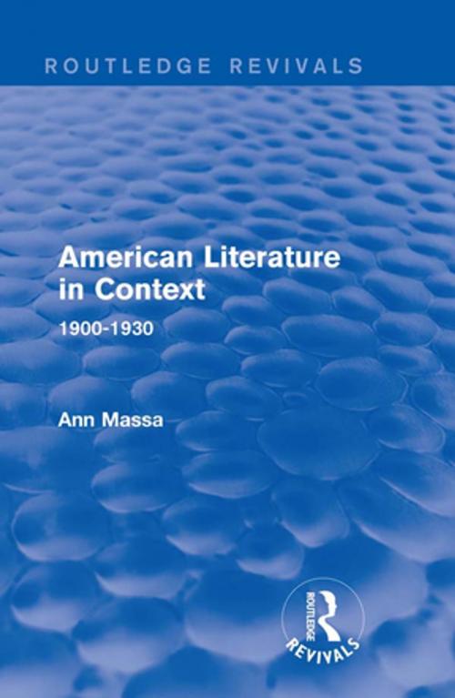 Cover of the book American Literature in Context by Ann Massa, Taylor and Francis