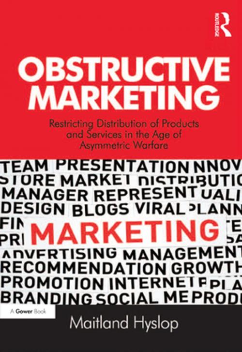 Cover of the book Obstructive Marketing by Maitland Hyslop, Taylor and Francis