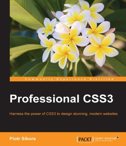 Cover of the book Professional CSS3 by Piotr Sikora, Packt Publishing