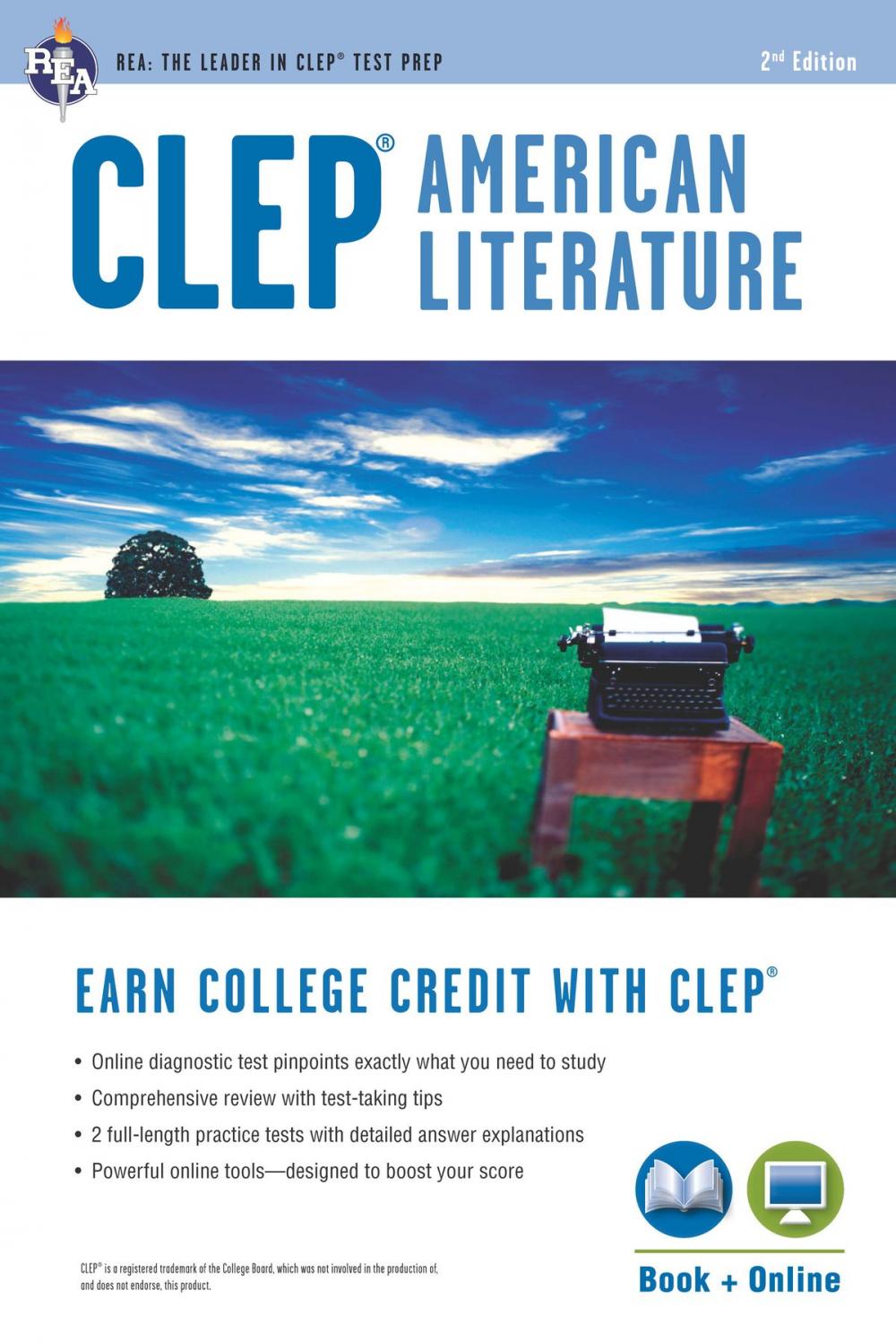 Big bigCover of CLEP® American Literature Book + Online