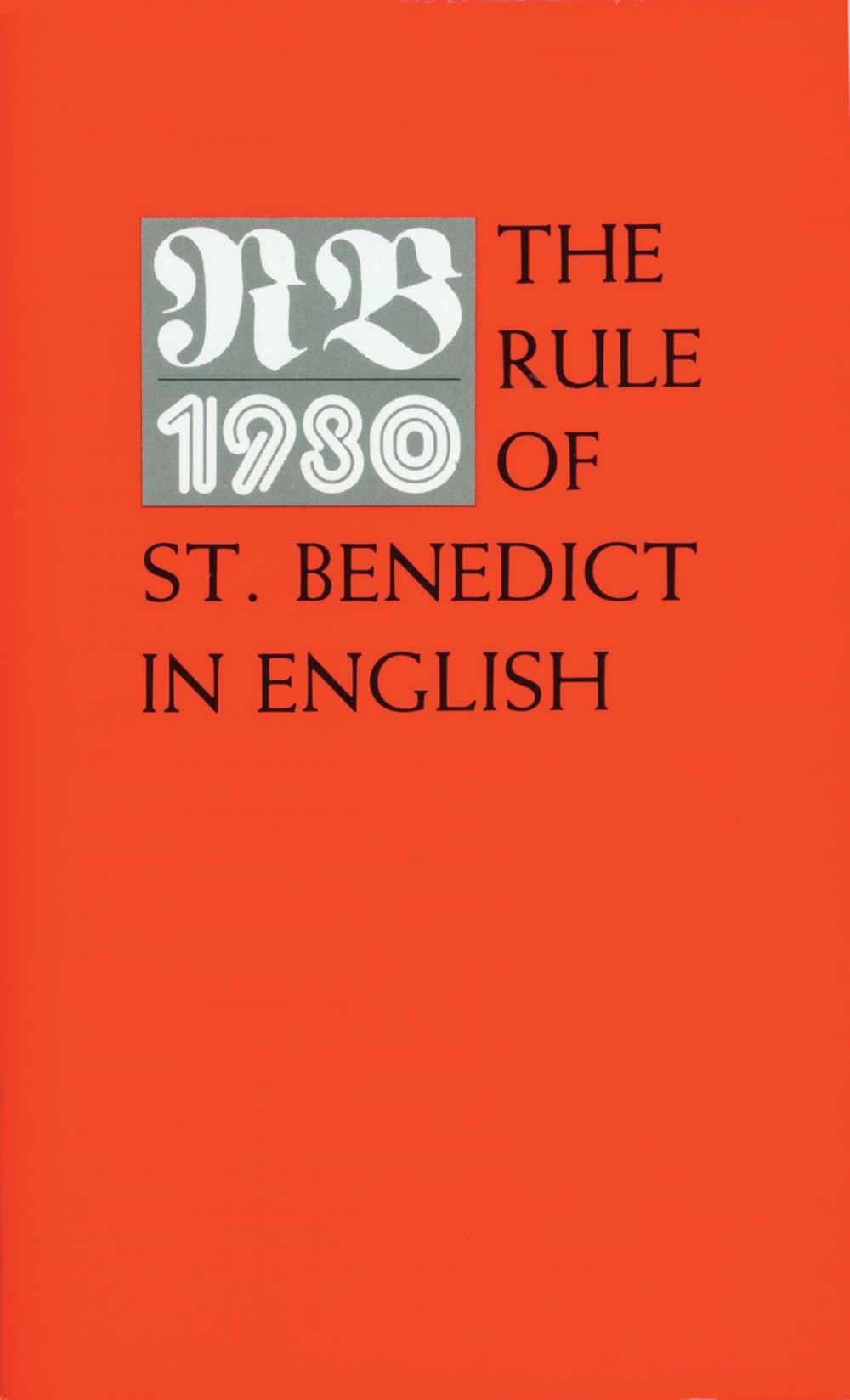 Big bigCover of The Rule of St. Benedict in English