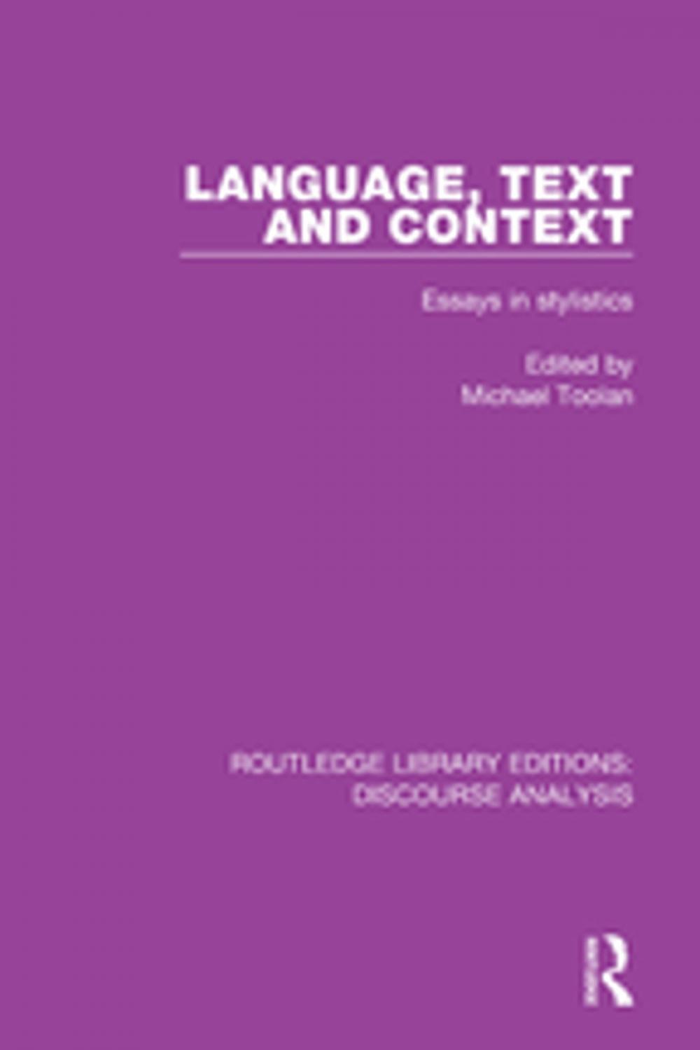 Big bigCover of Language, Text and Context