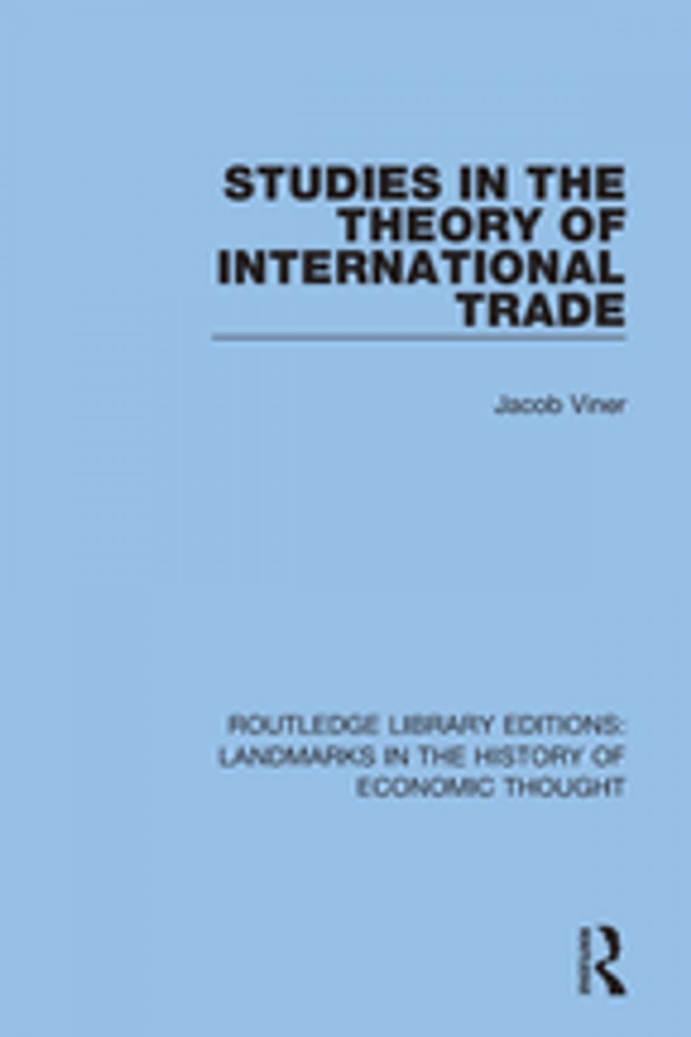 Big bigCover of Studies in the Theory of International Trade