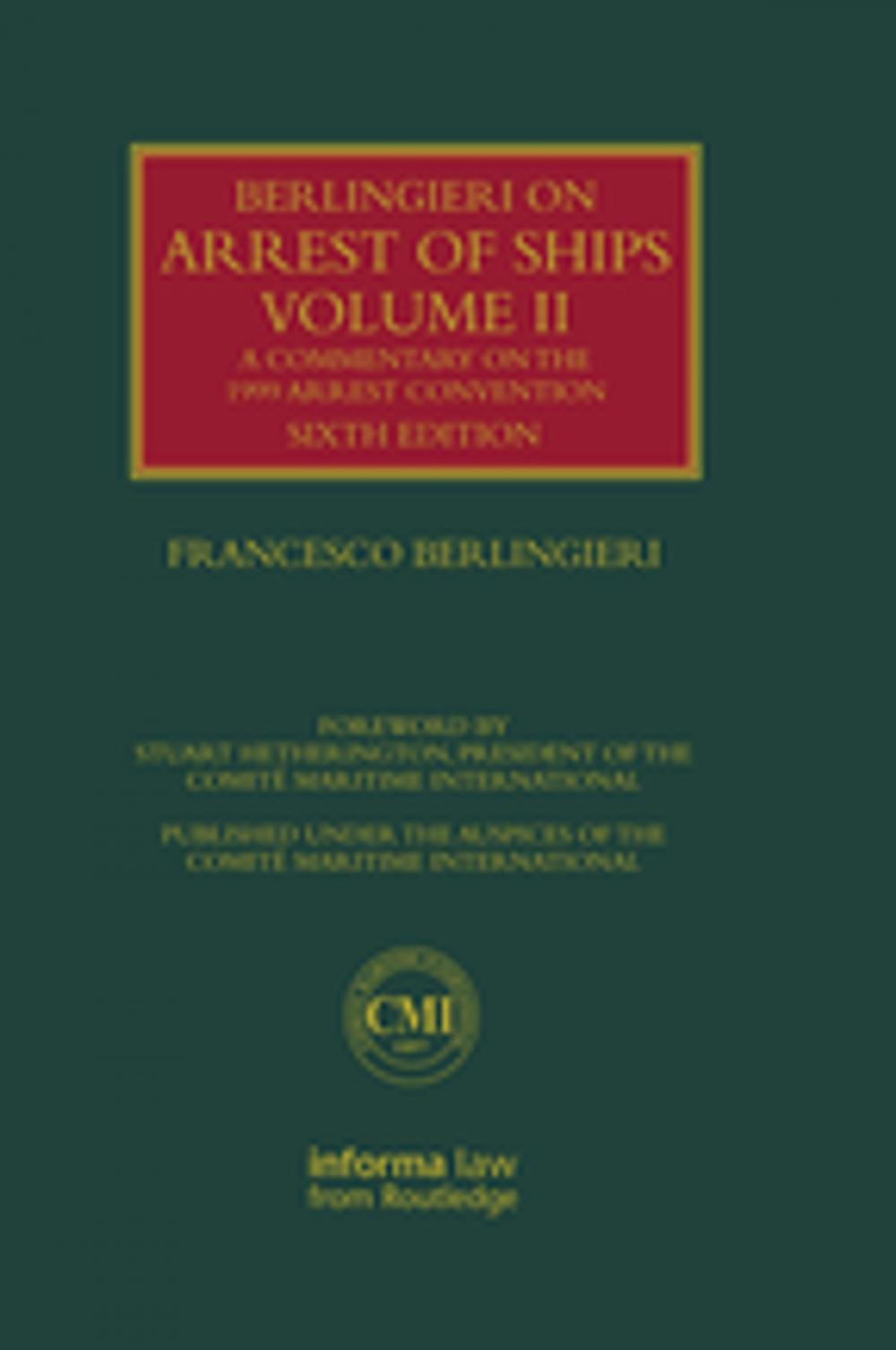 Big bigCover of Berlingieri on Arrest of Ships Volume II