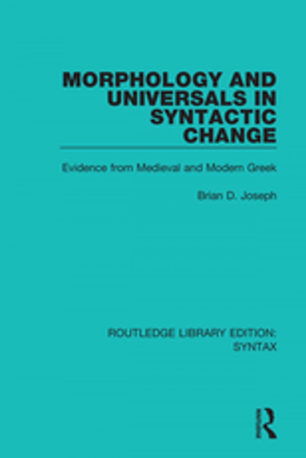 Big bigCover of Morphology and Universals in Syntactic Change